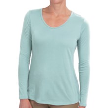 68%OFF レディースカジュアルシャツ コットンブレンドVネックシャツ - ロングスリーブ（女性用） Cotton Blend V-Neck Shirt - Long Sleeve (For Women)画像